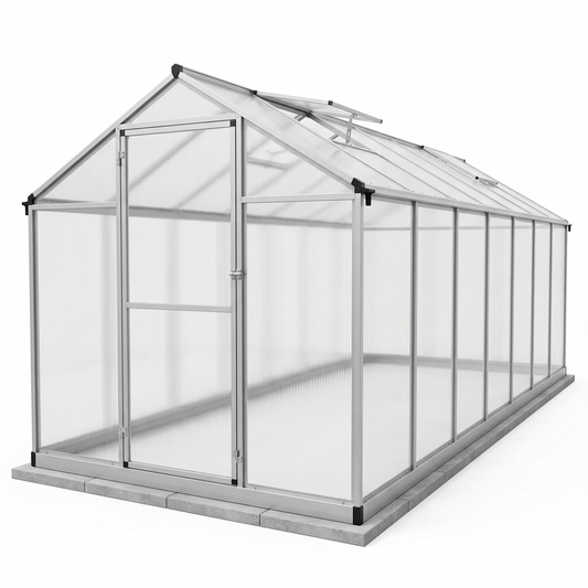 Serre de jardin en aluminium renforcé et polycarbonate