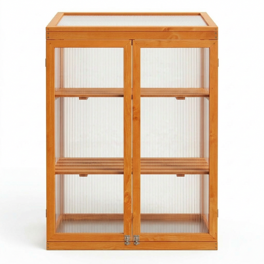 Serre de jardin en bois et polycarbonate