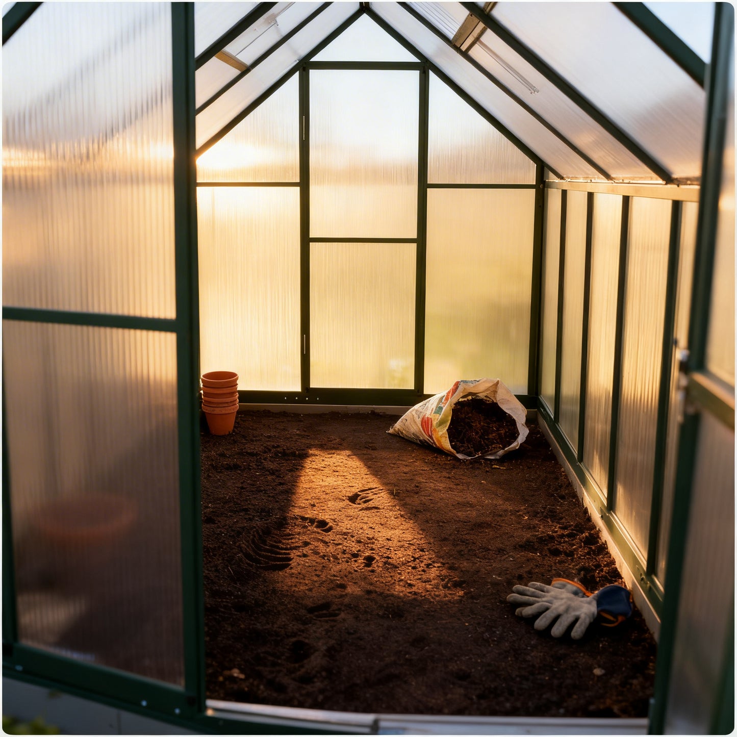 Serre de jardin aluminium et polycarbonate