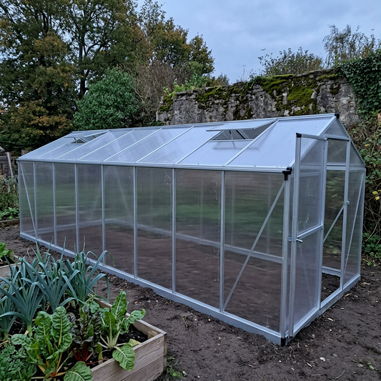 Grande serre de jardin en aluminium et polycarbonate